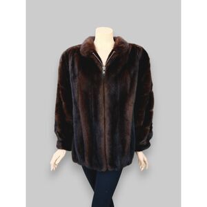 Vintage Mahogany Mink Batwing Jacket -Large